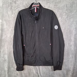 Tommy Hilfiger Jacket Mens Medium Wind Snd Water Resistant Black